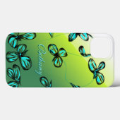 Blue Green Floral iPad Mini Fall *anpassen* Case-Mate iPhone Hülle (Rückseite (Horizontal))