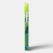 Blue Green Floral iPad Mini Fall *anpassen* Case-Mate iPhone Hülle (Rückseite / Links)