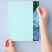 Blue Green Floral Themed Flyers Paper Designer Flyer (Hand)
