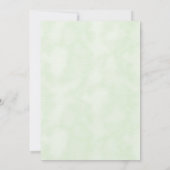 Blue & Green Floral Vintag Baby Dusche Einladung (Rückseite)