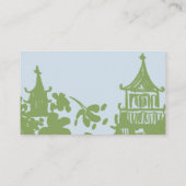 Blue Green Floral Watercolor Wedding Begleitkarte (Rückseite)