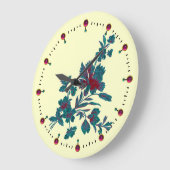 BLUE GREEN FLOWER BOUQUET WITH CARNATION GROßE WANDUHR (Winkel)