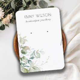 Blue Green Foliage Bunch Oring Necklace Display Visitenkarte