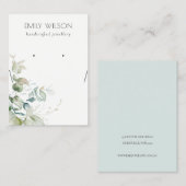 Blue Green Foliage Bunch Oring Necklace Display Visitenkarte (Vorne/Hinten)