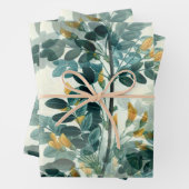 Blue Green Foliage Geschenkpapier Set (Beispiel)
