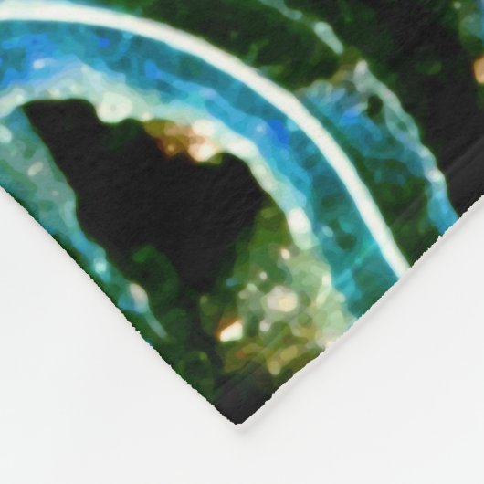Blue Green Fossil Geode Fleecedecke (Ecke)