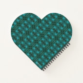 Blue Green Galaxy Heart Notebook Notizblock (Rückseite)