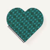 Blue Green Galaxy Heart Notebook Notizblock (Vorderseite)