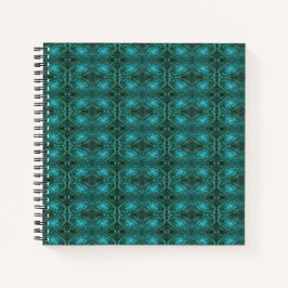 Blue Green Galaxy Notebook Notizblock
