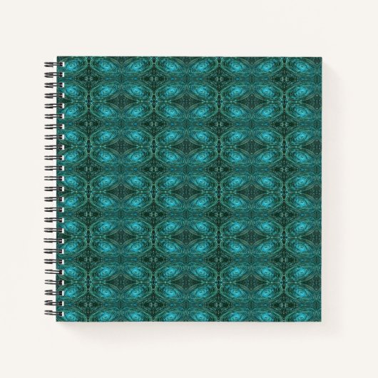 Blue Green Galaxy Notebook Notizblock (Vorderseite)