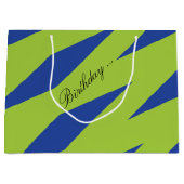 Blue & Green Geschenktasche Große Geschenktüte (Vorderseite)