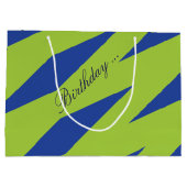 Blue & Green Geschenktasche Große Geschenktüte (Rückseite)