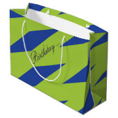 Blue & Green Geschenktasche Große Geschenktüte (Rückseite Schrägansicht)