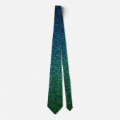 Blue Green Glitter Abstract Birthday Wedding Gift  Krawatte (Vorderseite)