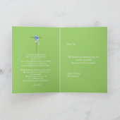 Blue Green Gold Beerdigung "Danke! Dankeskarte (Innenseite)