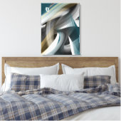 Blue Green Gold Black White Gray Abstract  Leinwanddruck (Insitu (Schlafzimmer))