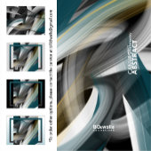 Blue Green Gold Black White Gray Abstract Leinwanddruck