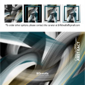 Blue Green Gold Black White Gray Abstract  Leinwanddruck