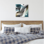 Blue Green Gold Black White Gray Abstract Leinwanddruck (Insitu (Schlafzimmer))