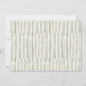 Blue Green Gold Leafy Botanical Floral Wedding Dankeskarte (Rückseite)