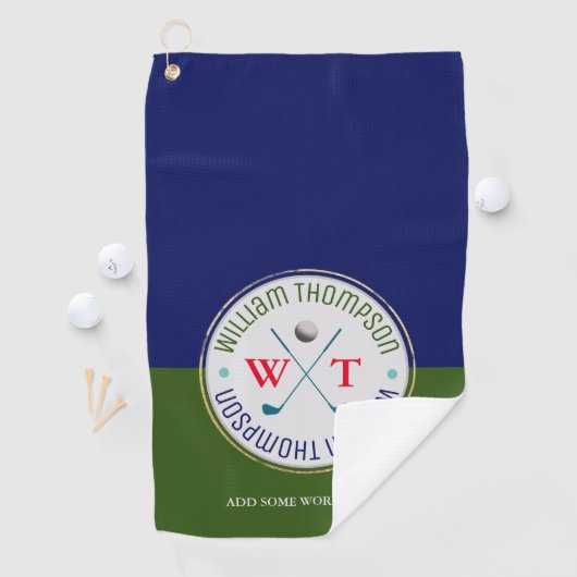 Blue Green Golf-Spieler Golfhandtuch (Insitu)