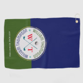 Blue Green Golf-Spieler Golfhandtuch (Horizontal)