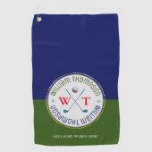 Blue Green Golf-Spieler Golfhandtuch (Vorderseite)