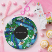 Blue & Green Golfing Pappteller (Party)