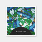 Blue & Green Golfing Serviette (Vorderseite)