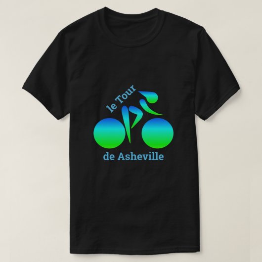 Blue Green Gradient Bicycle T - Shirt (Design vorne)