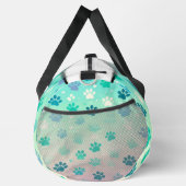 Blue Green Gradient Paw Print Bag Duffle Bag (Rechts)