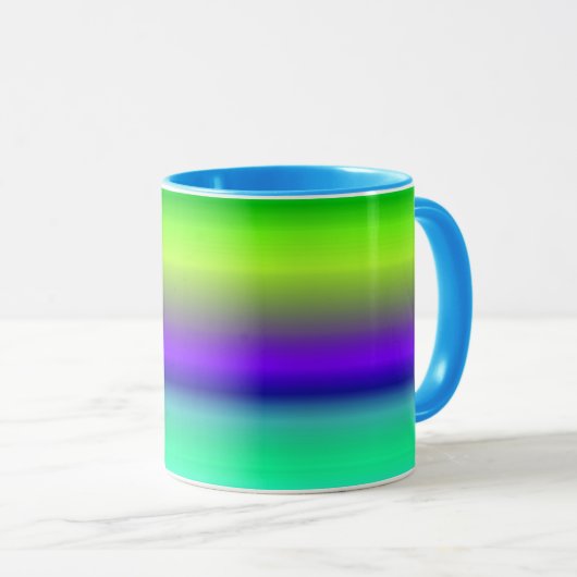Blue Green Gradient Tasse (VorderseiteRechts)