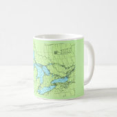 Blue & Green Great Lakes Map Tasse (VorderseiteRechts)