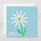 Blue Green Happy Birthday wünscht mit Daisy (Vorne/Hinten)