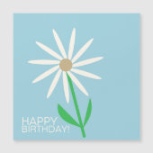 Blue Green Happy Birthday wünscht mit Daisy Magnetkarte (Vorderseite)