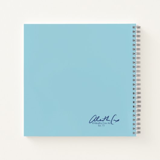 Blue-Green Happy Thoughts with Daisy Notizblock (Rückseite)