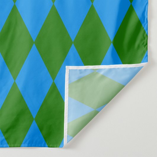Blue Green Harlequin Checkered Design  Stoff