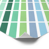 Blue Green Hues Poster (Ecke)