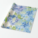 Blue Green Hydrangea Blume Wrapping Paper Geschenkpapier<br><div class="desc">Blue Green Hydrangea Blume Wrapping Paper für Ihre Hochzeit,  Brautparty oder Party</div>