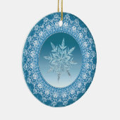 Blue Green Ice Keramik Ornament (Rechts)