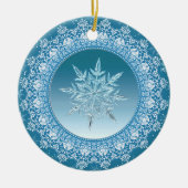 Blue Green Ice Keramik Ornament (Vorne)