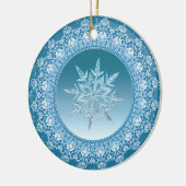 Blue Green Ice Keramik Ornament (Links)