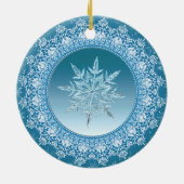 Blue Green Ice Keramik Ornament (Hinten)