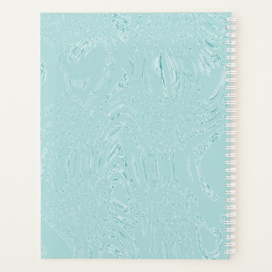 Blue Green Ice Spiral Notebook Planer (Rückseite)
