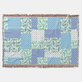 Blue Green Imitats Patchwork Snowdrops und Polka D Decke
