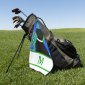 Blue Green Island Black Dog Golf Handtuch (Gras)