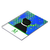 Blue Green Island Black Dog Notebook Notizblock (Linke Seite)