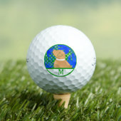 Blue Green Island Yellow Dog Golf Ball (Insitu T-Shirt)
