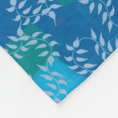 Blue Green Ivy Leaf Watercolor Fleecedecke (Ecke)
