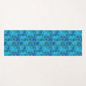 Blue Green Ivy Leaf Watercolor Yogamatte (Vorderseite (Horizontal))